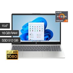 HP - Laptop 15-fc0013la R7 7730U 16gb 512gb 15.6 Fhd window 11 lector de huella color plateado.