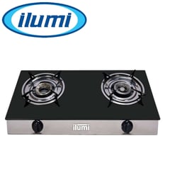 ILUMI - Cocina de Mesa a Gas de 2 hornillas CG-2000TG