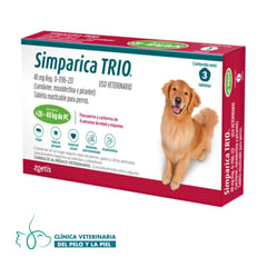 SIMPARICA - Trio de 20 a 40 kg x 3 Pastilla