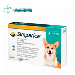 SIMPARICA - De 10 a 20 kg x 3 Pastillas