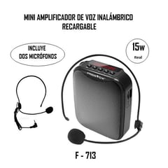 FREEVOX - MINI AMPLIFICADOR DE VOZ CON MICROFONO INALÁMBRICO F-713