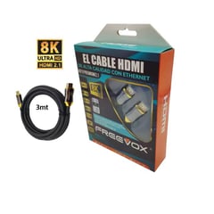 FREEVOX - Cable HDMI FREEVOX 8k TRENZADO 3M  V21 CON ETHERNET