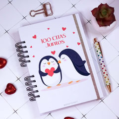 GENERICO - Libro / Album 100 Citas Juntos para Parejas - Pinguinos