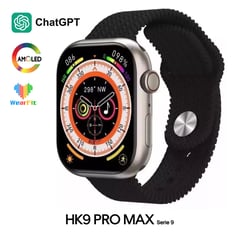 OEM - Smartwatch HK9 Pro Max Serie 9 - Pantalla Amoled & Chat GPT (Negro)