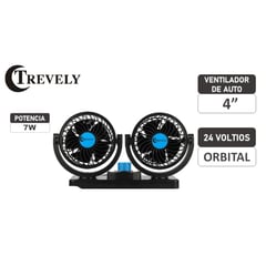 TREVELY - Ventilador Auto 360° CT-401 24 Voltios - camion