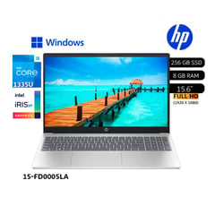 HP - Laptop 15-fd0005la Core I5- 1335U / 8GB DDR4 / 256GB SSD / 15.6" FHD / Wind - 802N7LA