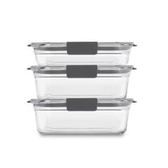 RUBBERMAID - Set Hermeticos Brilliance Vidrio 6 piezas