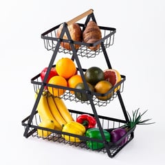 OEM - Organizador Frutero de Cocina 3 Niveles Metal para Frutas y Verduras