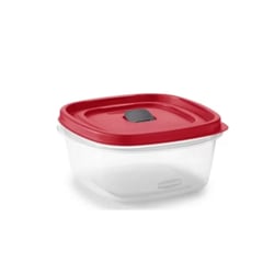 RUBBERMAID - HERMETICO EASY FIND LIDS TAPA ROJA VENT 1200ml CUADRADO