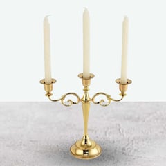 GENERICO - CANDELABRO 3 BRAZOS DORADO