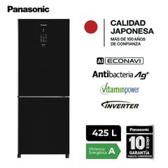 PANASONIC - Refrigeradora Bottom Freezer NR-BB53GV3BD No Frost 425L