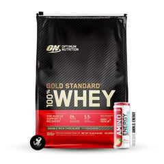 OPTIMUN NUTRITION - Proteína Gold Standard Whey 10 LB - Double Rich Chocolate