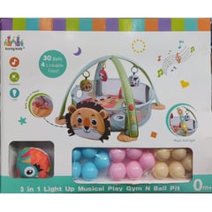 IDEAL BABY & KIDS - Gimnasio con juego musical iluminado 3 en 1 piscina de bolas