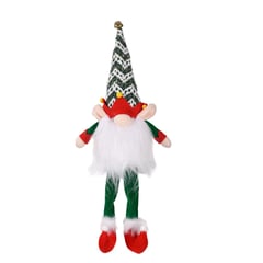 GENERICO - MUÑECO GNOMO NAVIDEÑO DECORATIVO CON LUZ GORRO VERDE