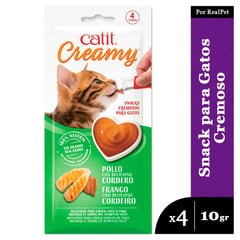 CAT IT - Snack Cremoso Gato Creamy Pollo y Cordero 4 x 10gr