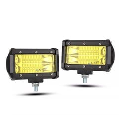 Par Faros Led Auxiliares 5dually Row 3000k 72w 4x4 Off-road