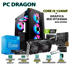 INTEL - Computadora PC Gamer Core i5 12400F RAM 16GB SSD 1TB RTX 4060 8GB