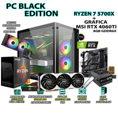 AMD - Computadora PC RYZEN 7 5700X RAM 32GB SSD 1TB GRAFICA RTX 4060TI 8GB