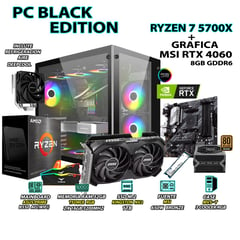 Computadora PC RYZEN 7 5700X RAM 32GB SSD 1TB GRAFICA RTX 4060 8GB
