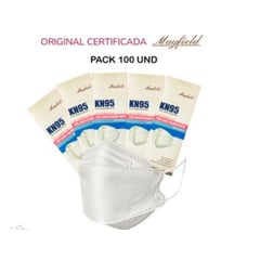 GENERICO - Mascarilla KN95 Fish Shape - Pack 100 Unidades Blanco