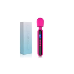 GENERICO - Potente Vibrador y masturbador con pantalla Led de tipo Varita