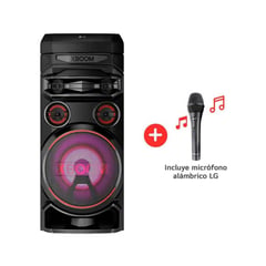 LG - Torre de Sonido XBOOM RNC7 Bluetooth Karaoke con Micrófono Negro