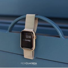 GENERICO - Correa apple watch de acero dorado 38-40-41mm