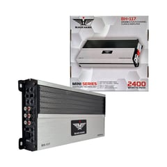 BLACK HAWK - Amplificador Digital Clase D 5 Canales 2400w Mini Series.