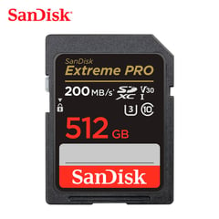 SANDISK - Memoria SD EXTREME PRO 512GB de 200mbs - ORIGINAL