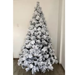 GENERICO - Árbol de navidad Pino NEVADO Americano - rama por rama 210cm - NR-210