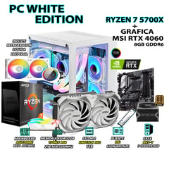 AMD - Computadora PC RYZEN 7 5700X RAM 32GB SSD 1TB GRAFICA MSI RTX 4060 8GB