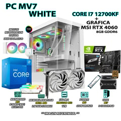 Computadora PC Gamer Core i7 12700KF RAM 32GB SSD 1TB GRAFICA RTX 4060 8GB