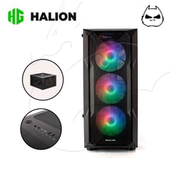 HALION - Case Gamer Stuka CR11 Negro 500w Malla 4x Rainbow