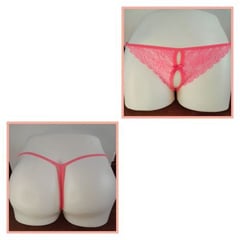 GENERICO - PANTY SEMI HILO SEXY DE ENCAJE Y ALGODON TALLA UNICA SIEMPRE LISTA