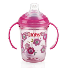 NUBY - Vaso 360 grados 240 Ml Tritan Rosado