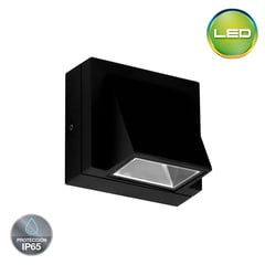 LIGHTECH - Aplique Liza Led 6w Luz cálida negro Interior y exterior