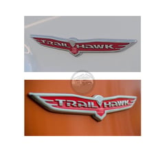 PROTRAIL - Logo Emblema Trailhawk Rojo Jeep Cherokee Renegade grande