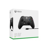 MICROSOFT - Mando inalámbrico Xbox One + Cable Usb para Windows 10 Negro Carbon