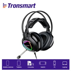 TRONSMART - Audifono Gamer RGB Glary Alpha PC PS4 Con Luces LED