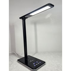 GENERICO - Lámpara de Mesa LED Negra con Carga inalambrica