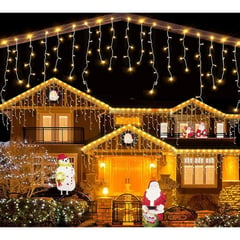 GENERICO - Cortina Luces Led Decoración Navidad Cálida 5m Extensible