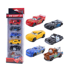 GENERICO - Pack 6 Carros Cars Rayo Mcqueen Metal Juguete Niños