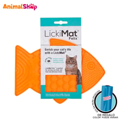 LICKIMAT - Felix Orange Cat Comedero Flexible