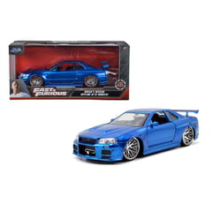 JADA TOYS - NISSAN SKYLINE GTR R34 RAPIDOS Y FURIOSOS ESCALA 124 AZUL