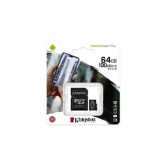 KINGSTON - Memoria Micro Sd 64 Gb Adaptador Clase 10 100 Mb/s