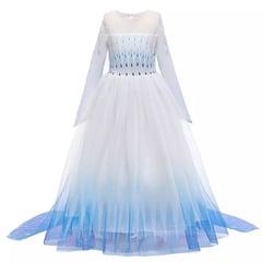 GENERICO - Disfraz Frozen 2 Vestido Nieve Elsa Blanco Regalo Cumpleaños navidad