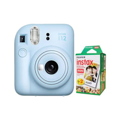 FUJIFILM - Camara  Instax Mini 12 Azul Pastel+Pack de Pelicula x20.