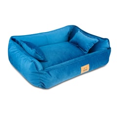 GENERICO - CAMA PARA PERRO TALLA M - AZUL - HIPOALERGÉNICA