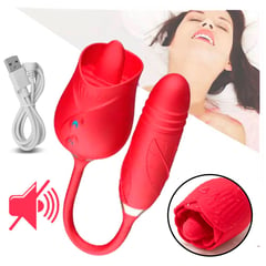 GENELEC - Consolador Vibrador Dildo Estimulador Portatil Juguete Sexual 2 en 1