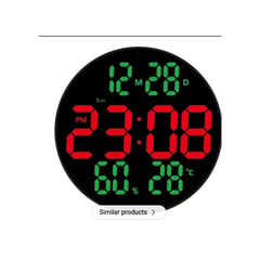 RELOJ de Pared con PANTALLA LED - CONTROL REMOTO Y TEMPERATURA